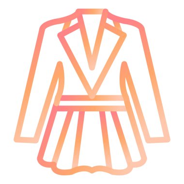 Bayan Paltosu. vektör simgesi