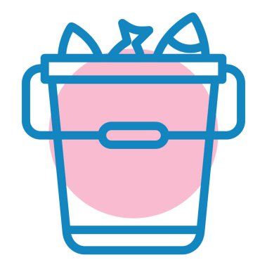 Çanta. Web simgesi basit illüstrasyon