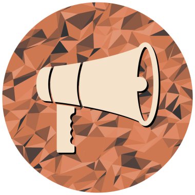 Megafon ikonu vektör illüstrasyonu