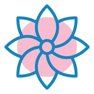 Çiçek. Web simgesi basit illüstrasyon