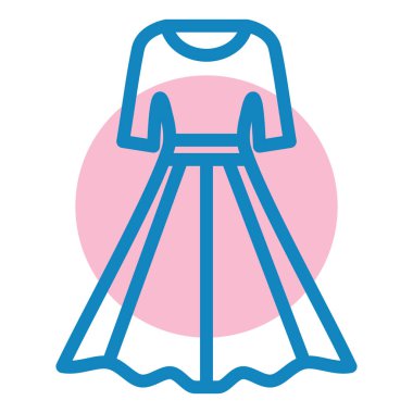 moda vektörü düz renk simgesi