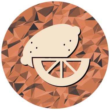 limon simgesi, vektör illüstrasyonu basit tasarım