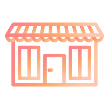 Market Modern ikon vektör resimlemesi 