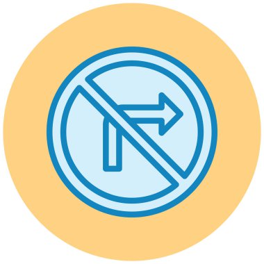 Yol işareti simgesi, vektör illüstrasyonu basit tasarım