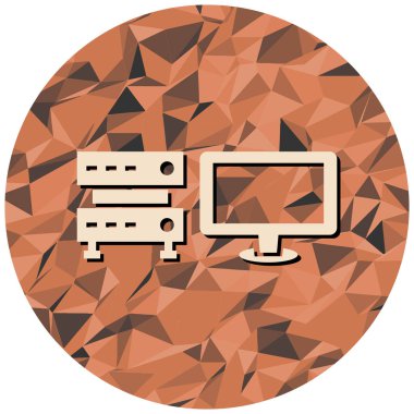 Bilgisayar. Web simgesi basit illüstrasyon