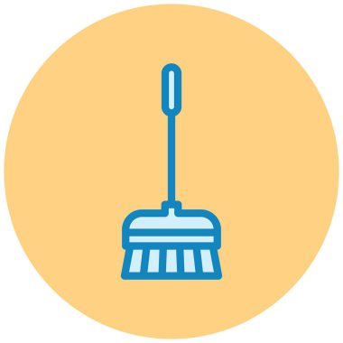 Süpürge. Web simgesi basit illüstrasyon