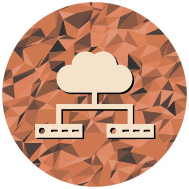 Bulut. Web simgesi basit illüstrasyon