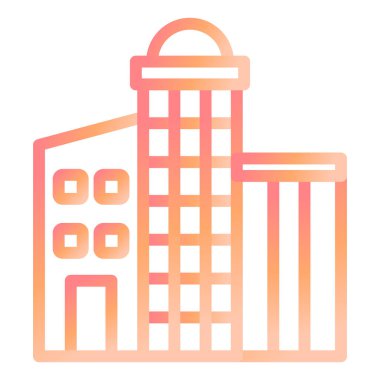 Skycraper modern ikon vektör çizimi 