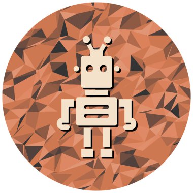 Şirin bir çizgi film robotunun vektör çizimi