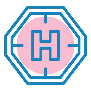 Hastane. Web simgesi basit illüstrasyon