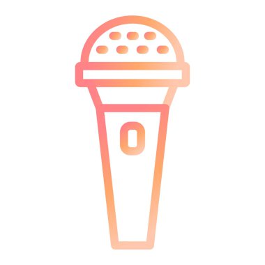 Mikrofon. Web simgesi basit tasarım