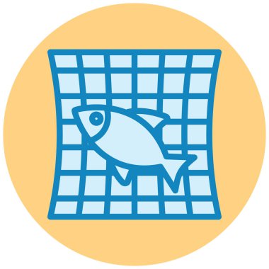 Balık. Web simgesi basit illüstrasyon