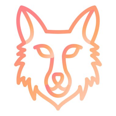 Tilki. Web simgesi basit illüstrasyon 