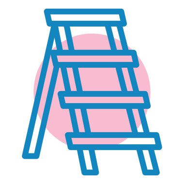 Merdiven. Web simgesi basit illüstrasyon