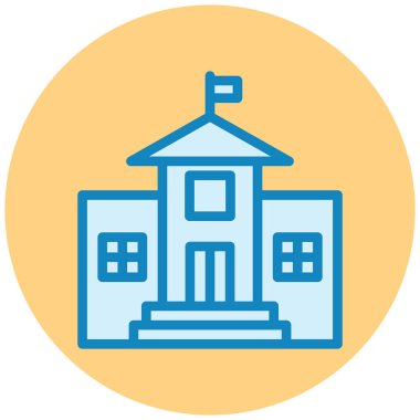 Üniversite. Web simgesi basit illüstrasyon