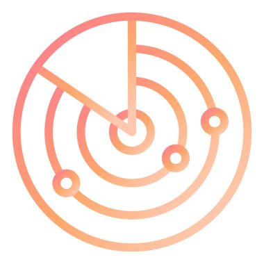radar modern ikon vektör illüstrasyonu 