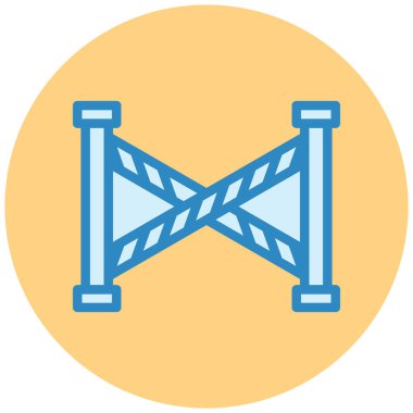 Bariyer. Web simgesi basit illüstrasyon