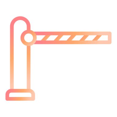 Bariyer. Web simgesi basit illüstrasyon 