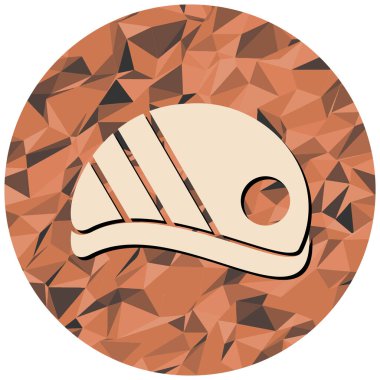 Et biftek ikonu, vektör illüstrasyonu basit tasarım