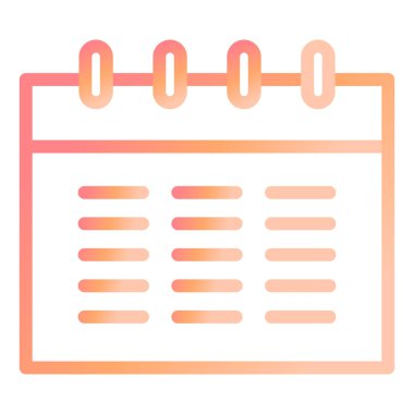 Takvim. Web simgesi basit illüstrasyon 