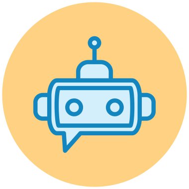 robot. Web simgesi basit illüstrasyon