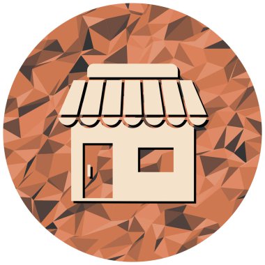 Dükkan. Web simgesi basit illüstrasyon