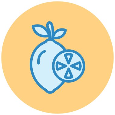 lemon. Web simgesi basit illüstrasyon
