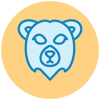 Düz vektör simge ayı