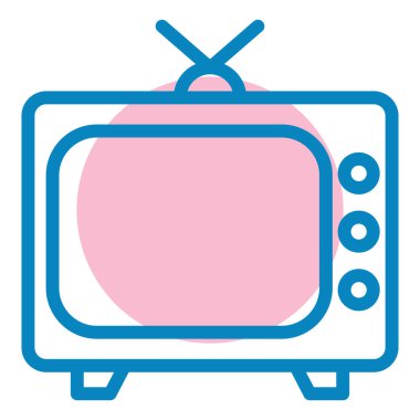 Televizyon. Web simgesi basit illüstrasyon