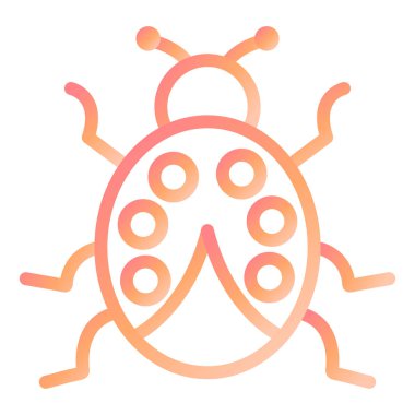  Uğur böceği. Web simgesi basit tasarım