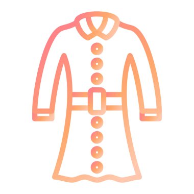 Bayanlar Ceket Modern ikon vektör illüstrasyonu 