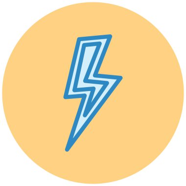 Yıldırım. Web simgesi basit illüstrasyon