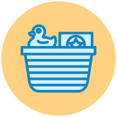 Sepet. Web simgesi basit illüstrasyon