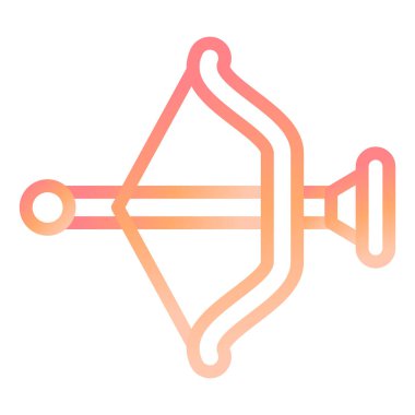 Arkaplanda Oyuncak Okçuluğu düz çizgi simgesi