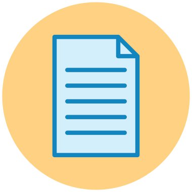 Belge. Web simgesi basit tasarım