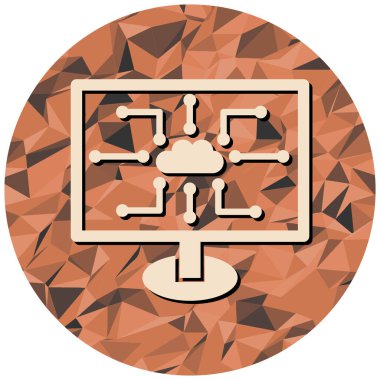 Bilgisayar ağı simgesinin vektör illüstrasyonu