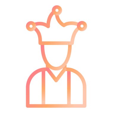 Joker modern simge vektör illüstrasyonu 