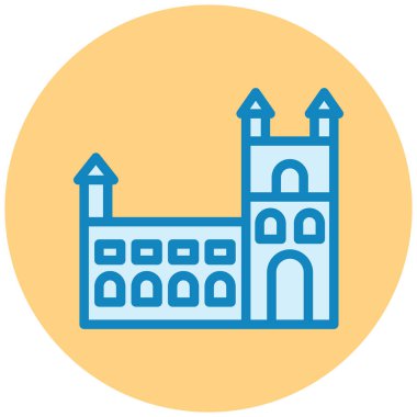 Bina. Web simgesi basit illüstrasyon