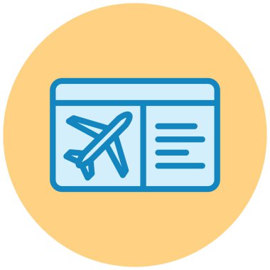 Bilet. Web simgesi basit illüstrasyon