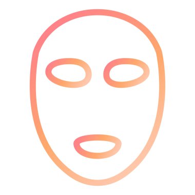 Maske. Web simgesi basit illüstrasyon