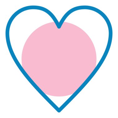 Kalp. Web simgesi basit illüstrasyon