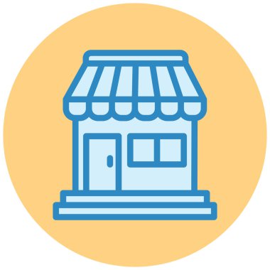 Dükkan. Web simgesi basit illüstrasyon