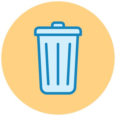 Çöp. Web simgesi basit illüstrasyon