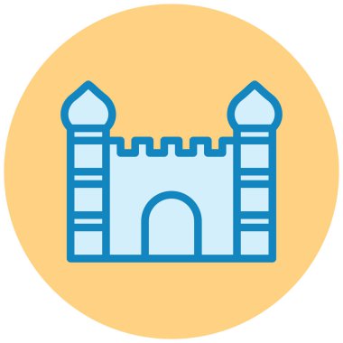 Şato. Web simgesi basit illüstrasyon