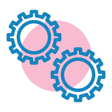 dişli simgesi vektör illüstrasyonu