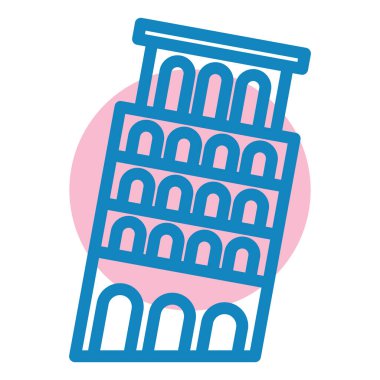 Sidikli kale ikonu. seyahat sembolü. vektör illüstrasyonu