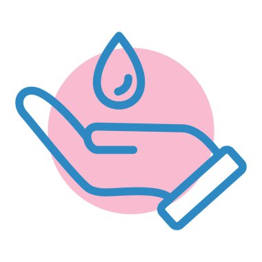 su damlası vektör ince çizgi simgesi