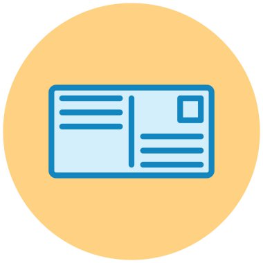 Bilet. Web simgesi basit illüstrasyon