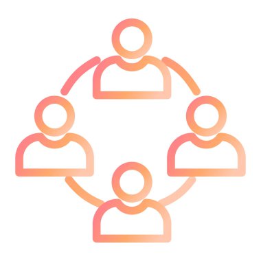 Takım çalışması simgesi vektör illüstrasyonu