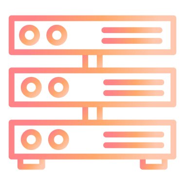 Sunucu modern simge vektör illüstrasyonu 